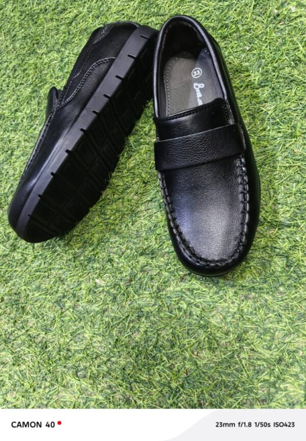 Black Pure Leather Male Shoes