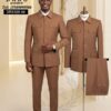Daro Uomo DR8395-6 Premium Brown Executive Suit Set
