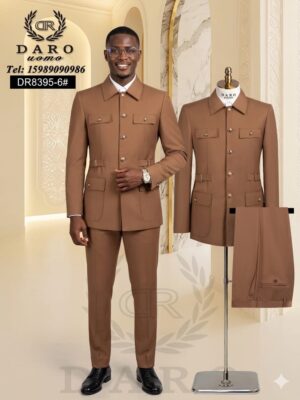 Daro Uomo DR8395-6 Premium Brown Executive Suit Set