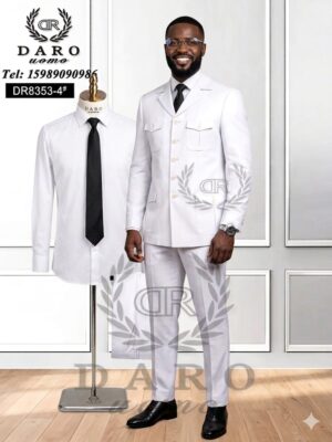 Daro Uomo DR8353-4 Premium White Executive Suit Set