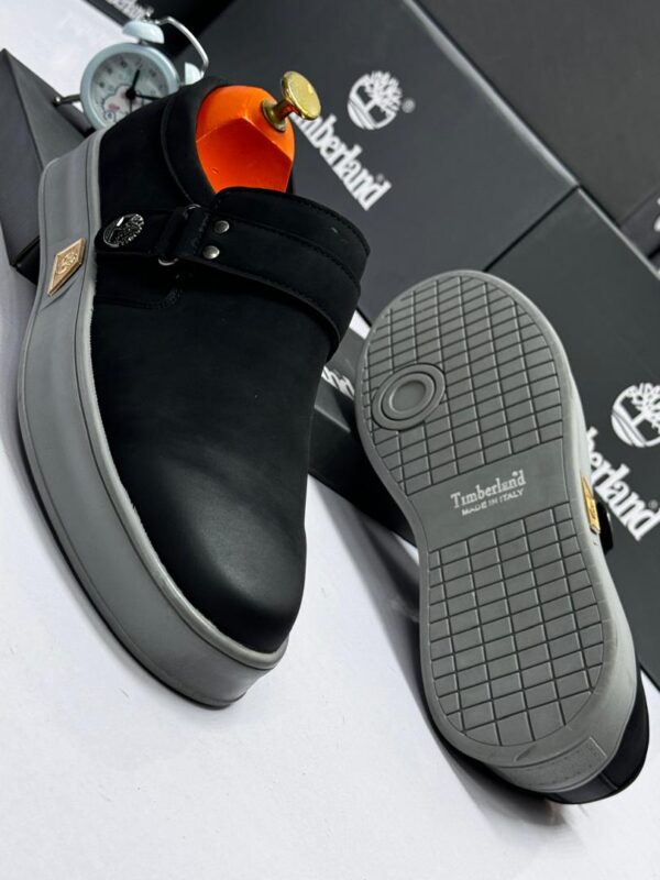 Timberland Premium Black Leather Slip-On Shoes