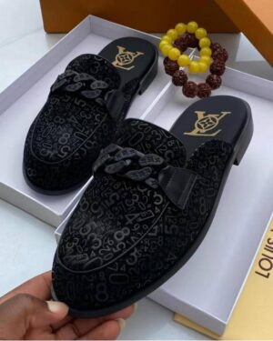 Louis Vuitton Monogram Mule Loafers – Black