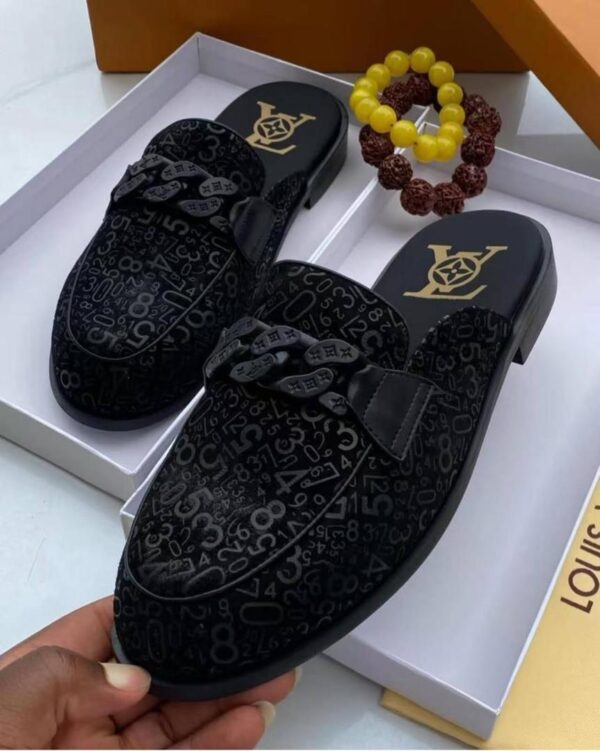 Louis Vuitton Monogram Mule Loafers – Black