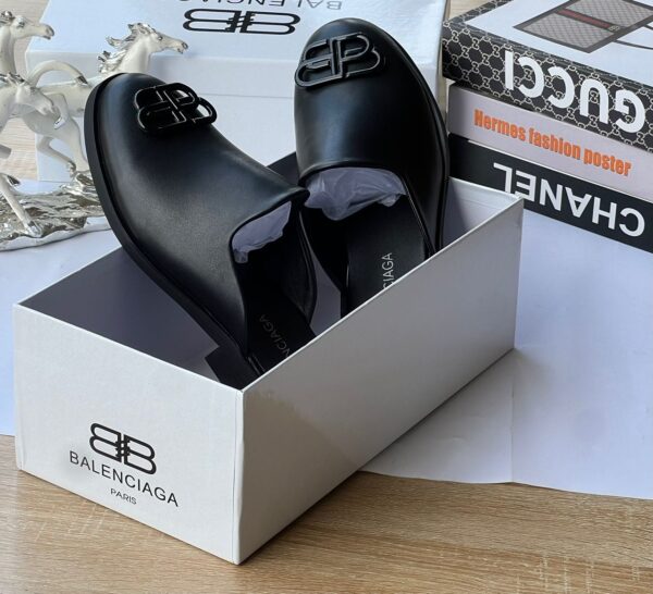 Balenciaga Luxury Leather Mule Slippers