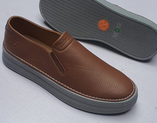 Timberland Premium Black Leather Slip-On Shoes