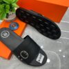 HIMSAMES Premium Double-Strap Leather Slides – Black