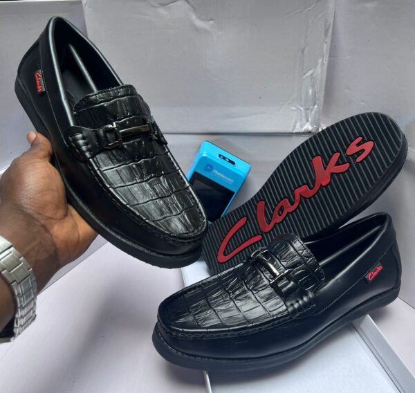 Clarks Premium Perforated Leather Loafers