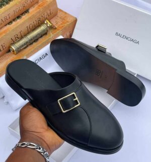 Balenciaga Men's Luxury Buckle Mule Half Shoe