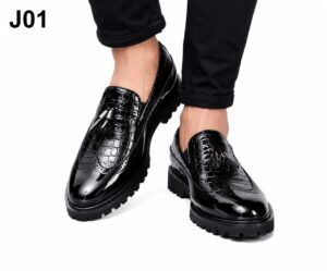 Men's Luxury Crocodile-Embossed Tassel Loafers
